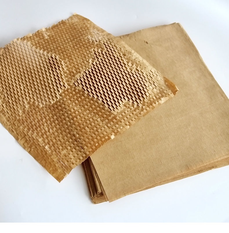 Flower Wrap Kraft - クラフトハニカムペーパー – 環境に優しい生分解性クッション包装紙 花、ギフト、プレゼント包装用 30x25cm 100枚入り