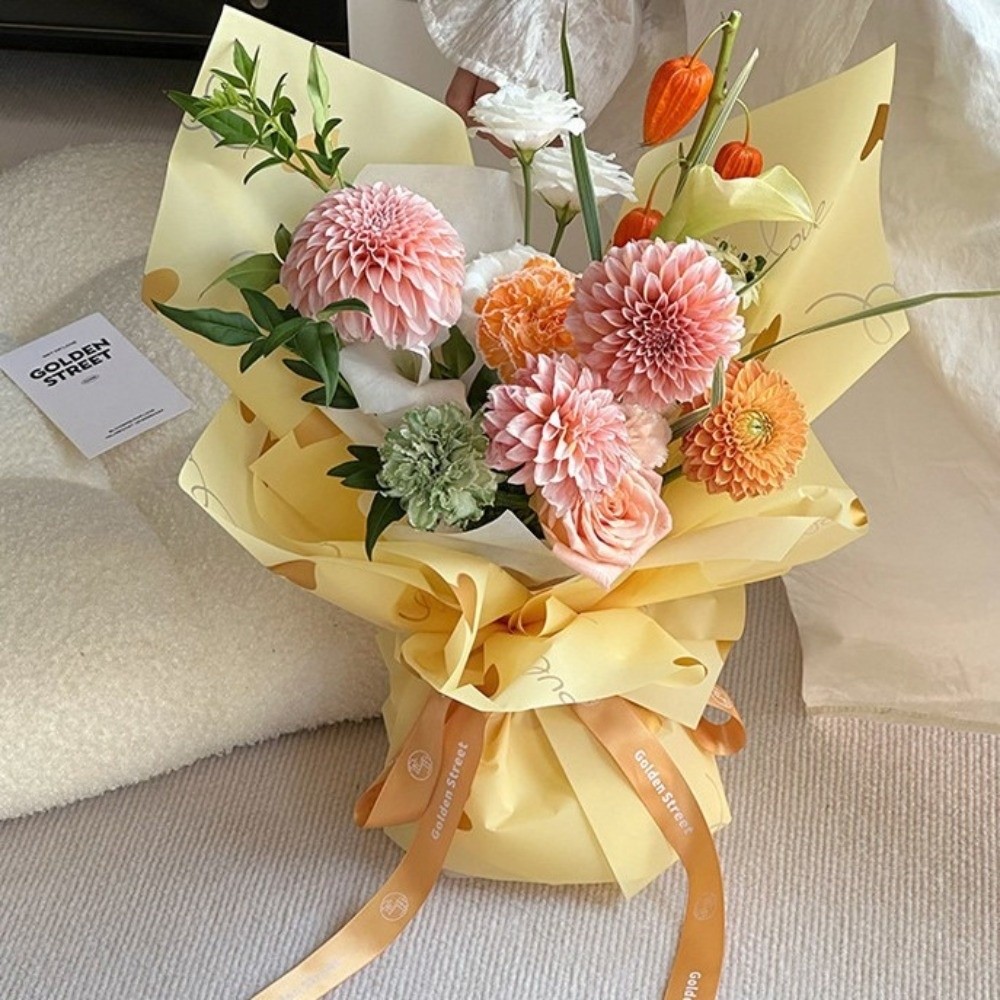 20 枚多色花包装紙 57 × 57 センチメートル防水花束 - Flower Wrap Kraft のレビューと価格