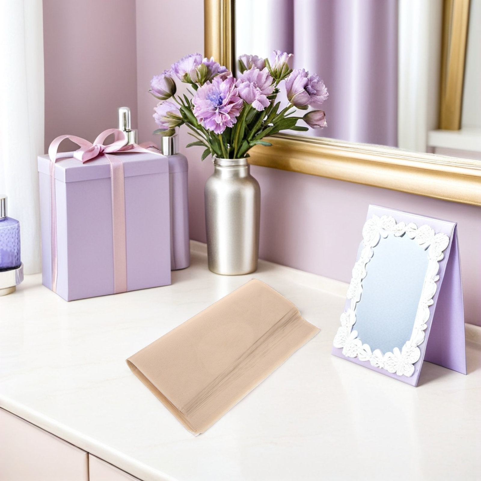 100枚入り 花束包装紙 手揉み加工 防水 ベージュ 11. - The Florist Supply Shop のレビューと価格
