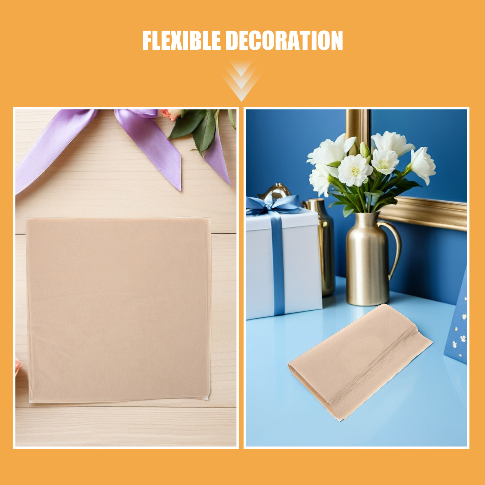 100枚入り 花束包装紙 手揉み加工 防水 ベージュ 11. - The Florist Supply Shop のレビューと価格