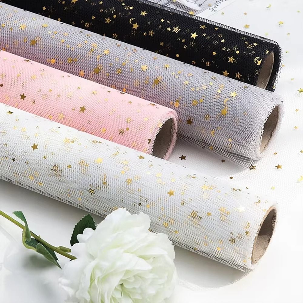 幅50cmの生花用包装紙、星と月柄DIYブーケ包装紙、ホット - Flower Wrap Kraft のレビューと価格