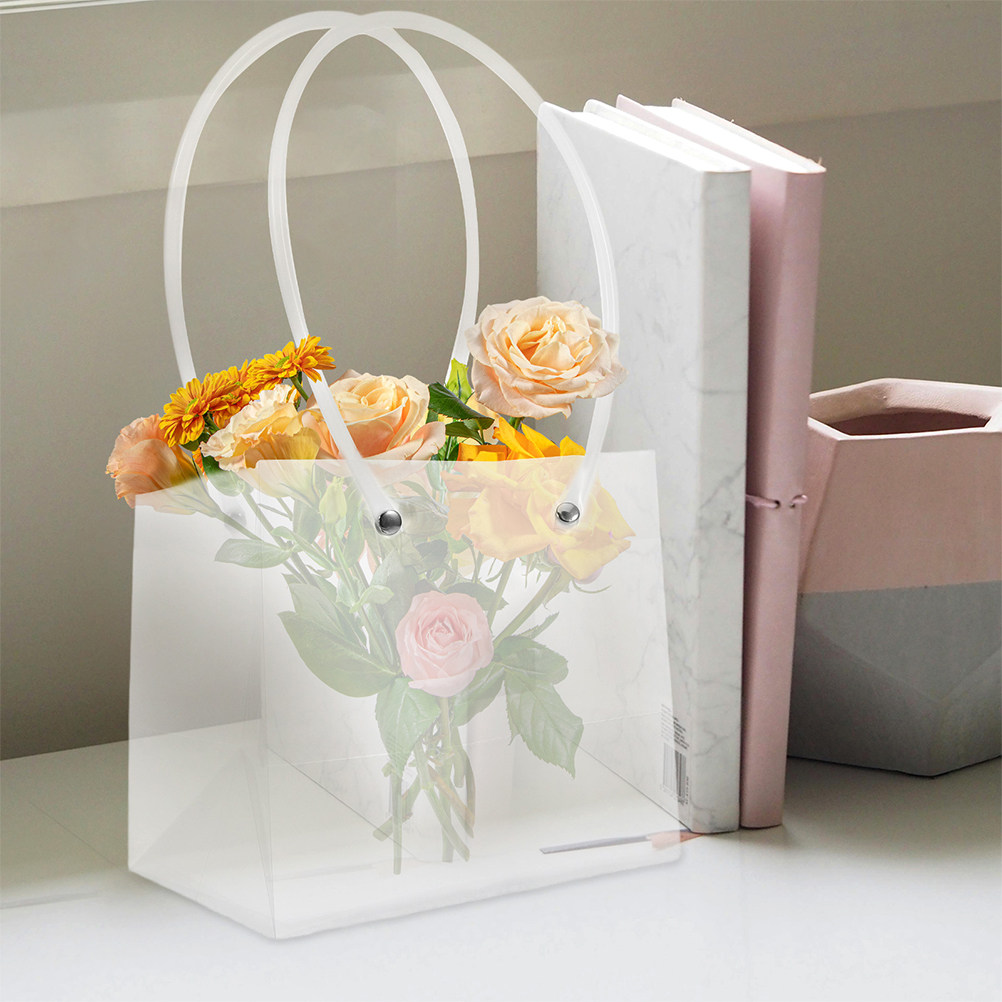 16個入り透明フラワーブーケギフトバッグ、ダブルハンドル付き - The Florist Supply Shop のレビューと価格