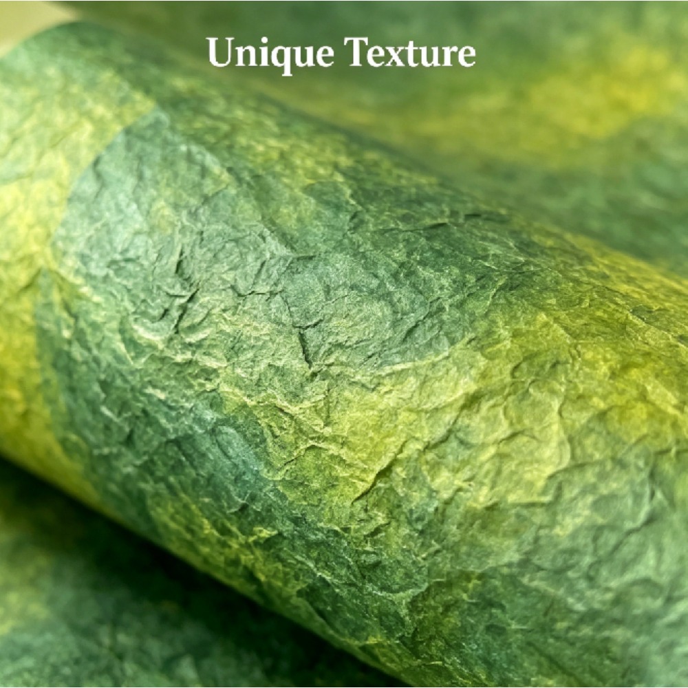 春のグラデーショングリーンクラフト花柄包装紙DIYギフトブー - Flower Wrap Kraft のレビューと価格