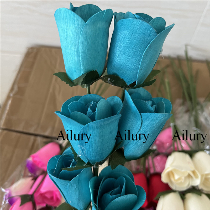 家のためのエレガントな花の木製のバラのスパイク,さまざまな色 - The Florist Supply Shop のレビューと価格