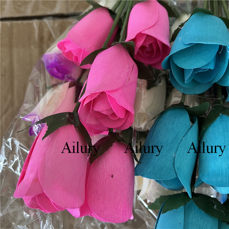 家のためのエレガントな花の木製のバラのスパイク,さまざまな色 - The Florist Supply Shop のレビューと価格