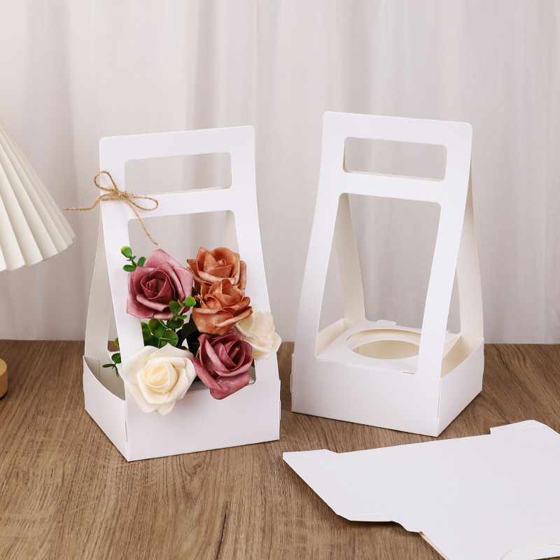 3/5 個ハンドヘルドフラワーボックスクラフト紙ローズフラワ - Flower Wrap Kraft のレビューと価格