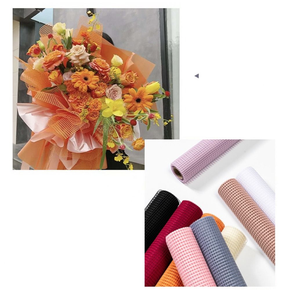 幅50cmの生花用包装紙 DIYハードヤーンメッシュ包装紙  - Flower Wrap Kraft のレビューと価格