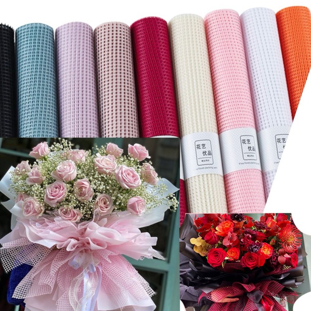 幅50cmの生花用包装紙 DIYハードヤーンメッシュ包装紙  - Flower Wrap Kraft のレビューと価格