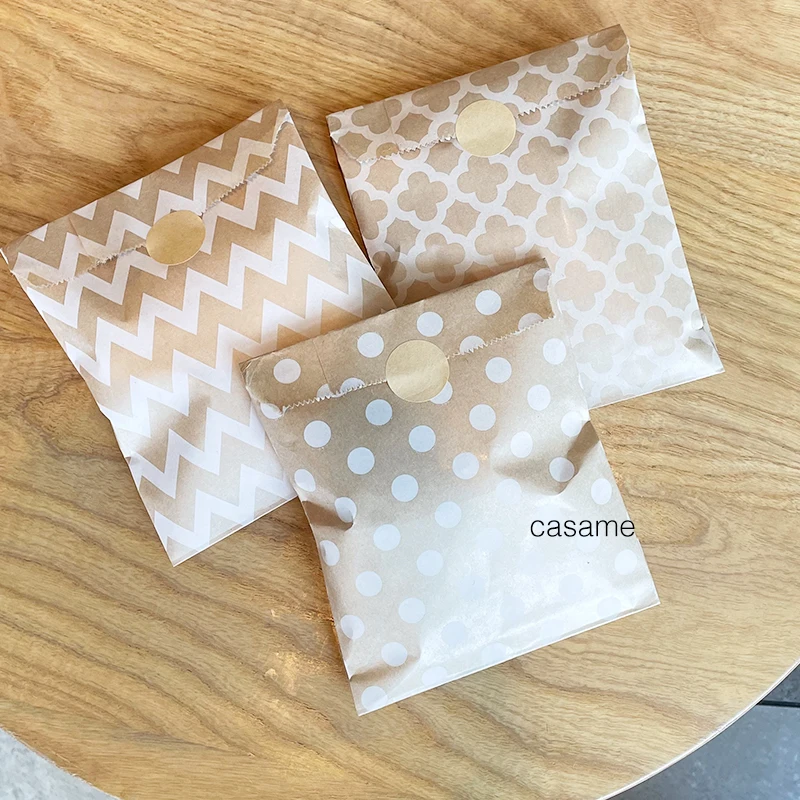 25 個クラフト紙袋キャンディービスケットポップコーン包装ポ - Flower Wrap Kraft のレビューと価格