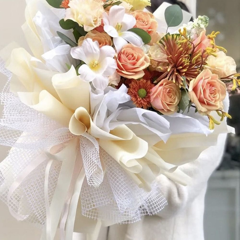 幅50cmの生花用包装紙、硬質ヤーンDIYブーケ包装紙、中空 - Flower Wrap Kraft のレビューと価格